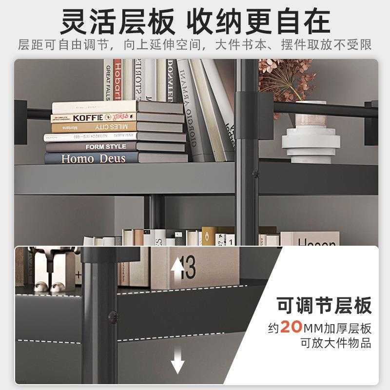 书架落地简置物铁艺小型卧室子客厅多层收XML纳架窄缝易家用小架