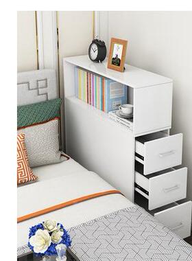卧室床缝头柜实木抽屉斗柜沙发边53514夹抽拉书柜新架儿童转角书