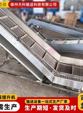 宁津不锈钢QKA链板输送机重型粉煤灰输机流水线链板输送提升送机