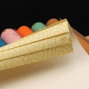 蜡染笺彩绛色云宣纸毛笔书国法作品专用JKB四尺洒金隶书展参展投