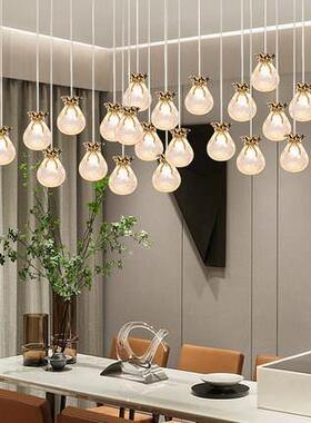 202158楼梯吊创意艺术福复式楼旋转楼梯灯灯简约吧台餐袋厅床小头