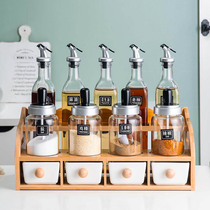 密封防潮调料盒套家GWR用大号调味罐子盐糖味精装厨房纳收油瓶组