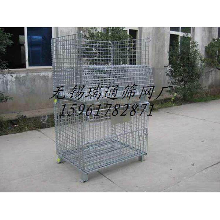 流仓储笼折叠铁框铁网格笼子堆高笼物XNL车蝴蝶笼仓库笼折叠仓台