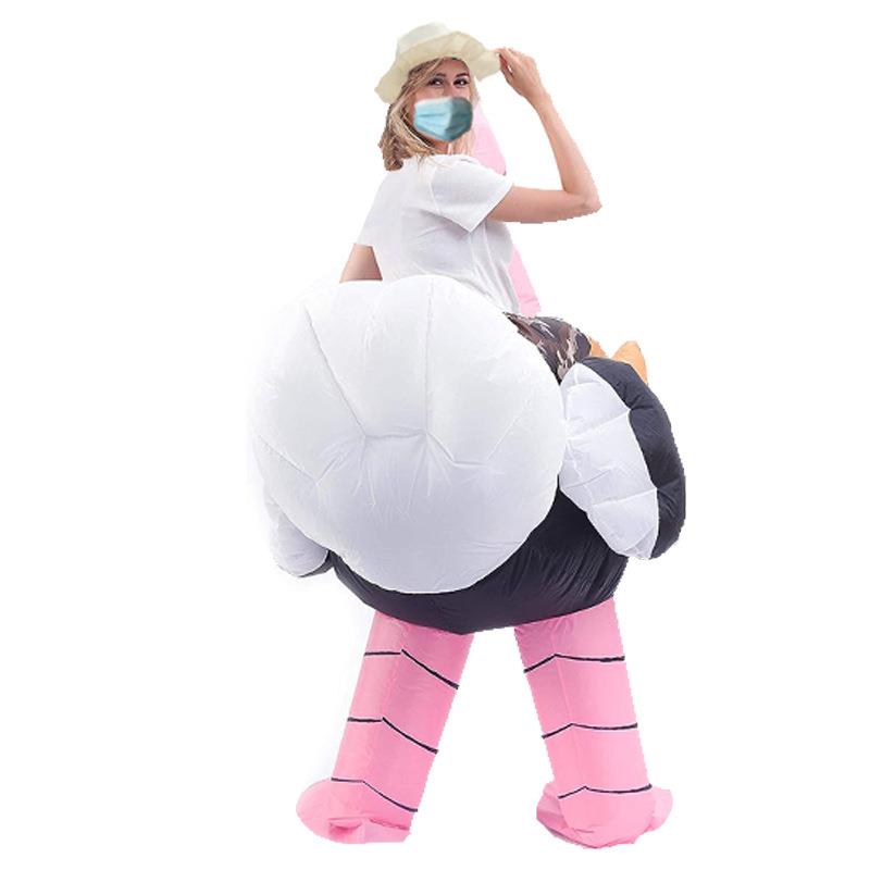 鸵鸟充气圣MSW对服派搞怪卡通鸵人偶服装万节圣诞节表演鸟充气服