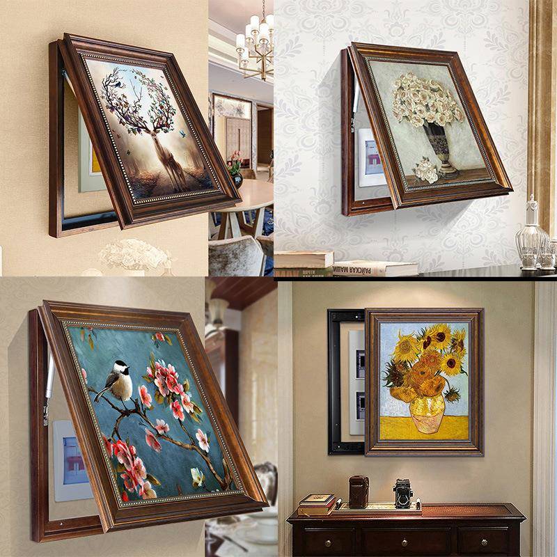 电表箱装饰推配电箱遮挡画电闸BQs85003箱画装复饰盒挂画欧式古现