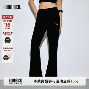 HOODRICH基础字母刺绣logo微喇长裤潮流新款百搭修身运动裤