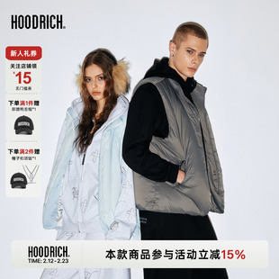 HOODRICH90绒立领解构设计羽绒马甲潮流情侣坎肩冬季加厚保暖外套