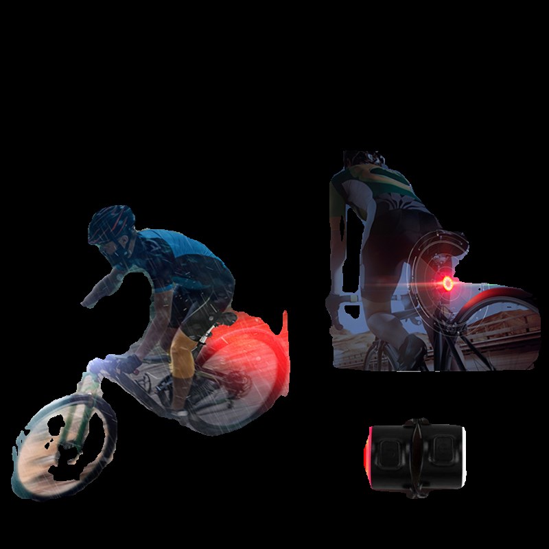 萌大圣自行车山地车夜骑车前灯尾灯U可充电防水高亮手电筒配件