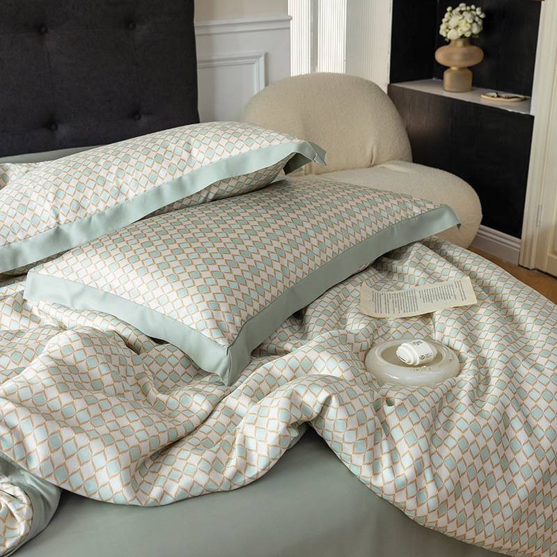 A类60支双面天丝冰丝四件套床上用品被套220xx250x229x230x248cm