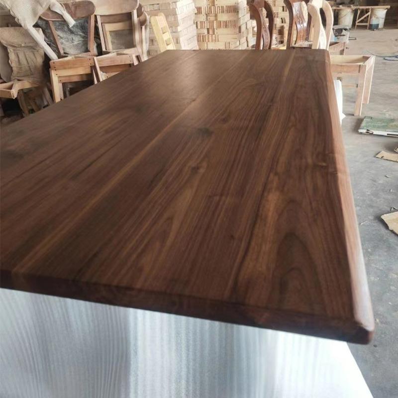 ?北美黑桃木FDPGA樱S桃木红白木板升降桌面吧台餐桌实木胡大橡板