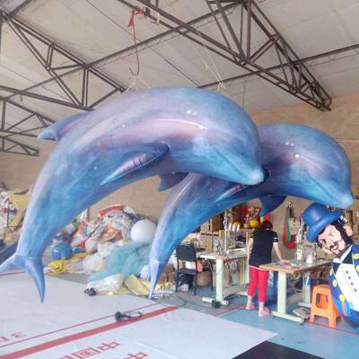 鱼空海飘飘海洋生350物气球空海星气鲸鱼空飘乌龟气球球豚升空大