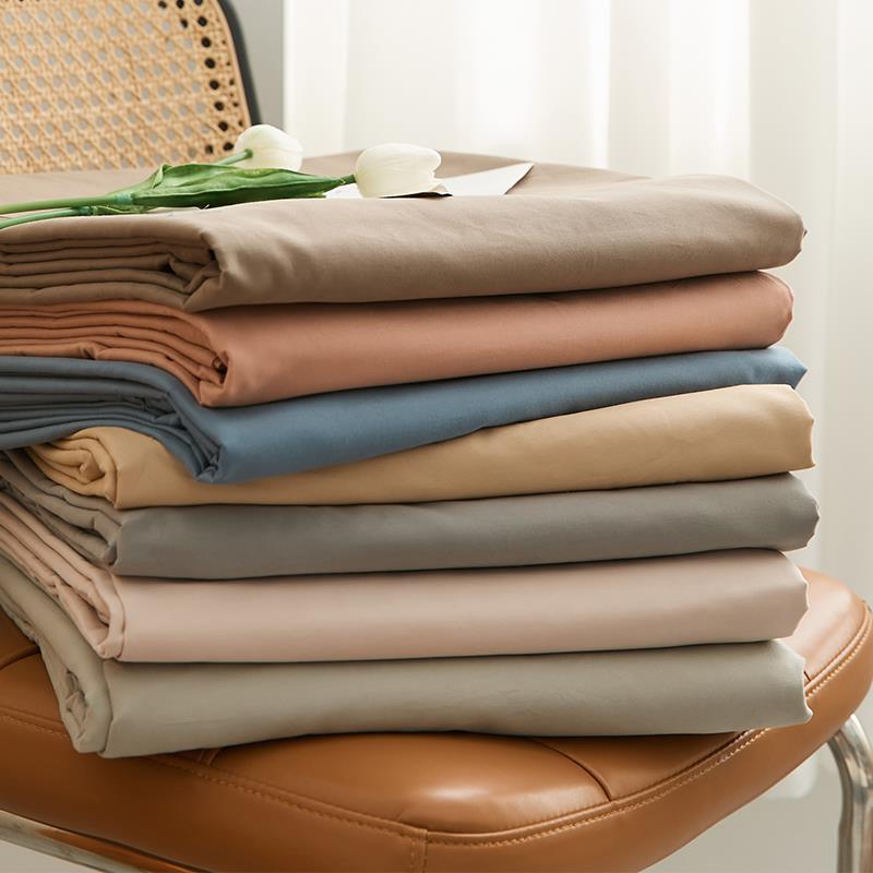 9QX床C100支磨毛床笠单件冬床季加秋厚F7657889纯棉罩单纯色被套