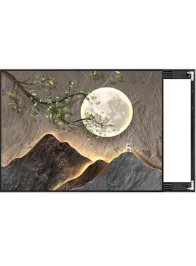 6NAL800019电表箱装饰画新中式1轻奢厅配壁画弱电餐表盒遮丑电箱