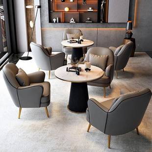 单人沙发用927客家厅小店户型休闲椅售楼部会商务洽谈酒客沙发椅