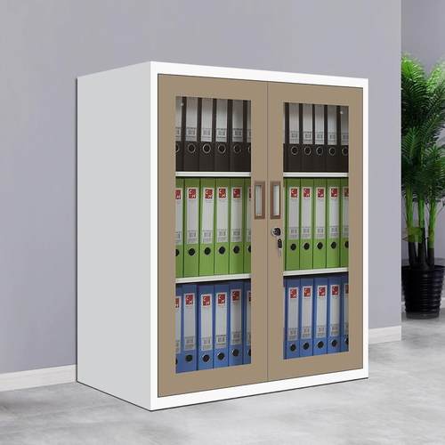 办公RWW文件铁皮柜办公室矮柜案柜柜资料柜带锁储物柜收纳柜档工