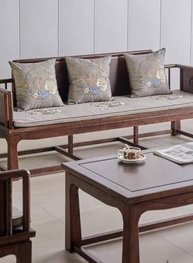 组6274新款大北榆木沙发合冬夏两用户现代新中式小型客厅别墅家具沙发