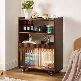 实木LMC016可可移动迷你餐纳边柜窄靠置物架超餐柜客餐厅墙收矮柜