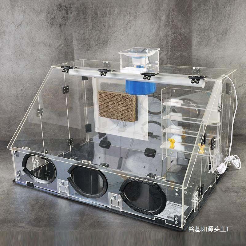 漆涂箱喷漆排喷箱烤模型上色密闭柜工作台手工气962扇抽风机高达