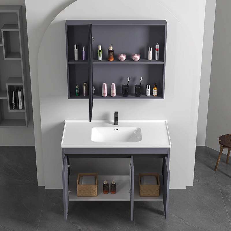 落地式蜂窝铝合金浴室柜组合陶瓷一体盆洗脸洗手阳台柜防水洗漱台