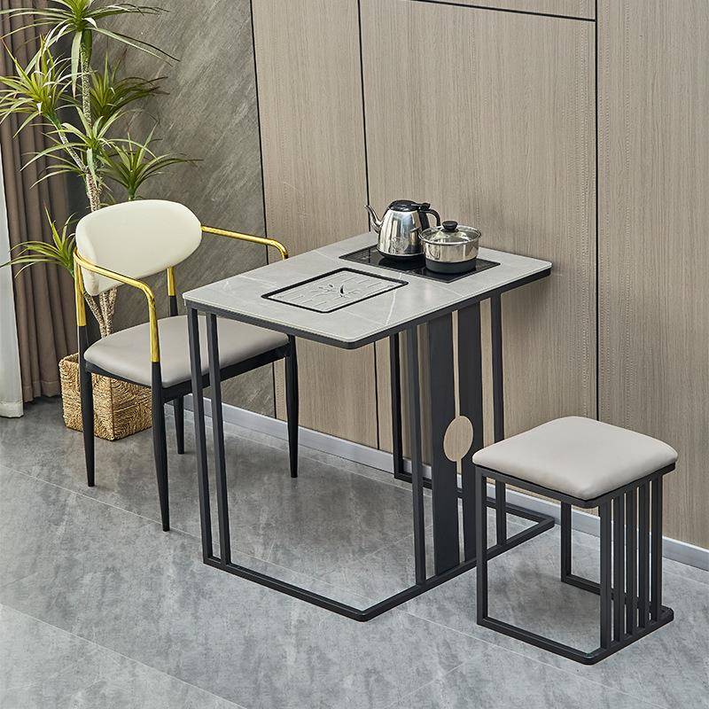 新中式岩办板茶桌泡客厅公室茶桌全套茶台用茶桌椅一XYY体茶家桌