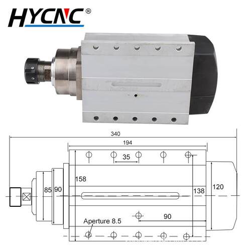 货源4.kw220v/380v陶球轴轴承带安装法兰ER532风QZE瓷冷主电机
