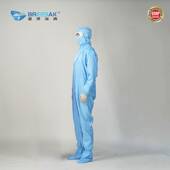 碧博海纳四连体无菌洁净服中开门襟洁净车间条纹网格可印logo