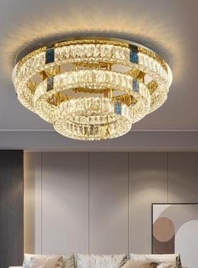 后现71340师代简约轻奢大气设计一水晶主卧室级书房客厅壳圆形吸