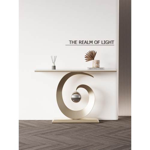 现轻奢简岩板玄关桌式极简意代创意入约户正985对门走廊柜靠墙条