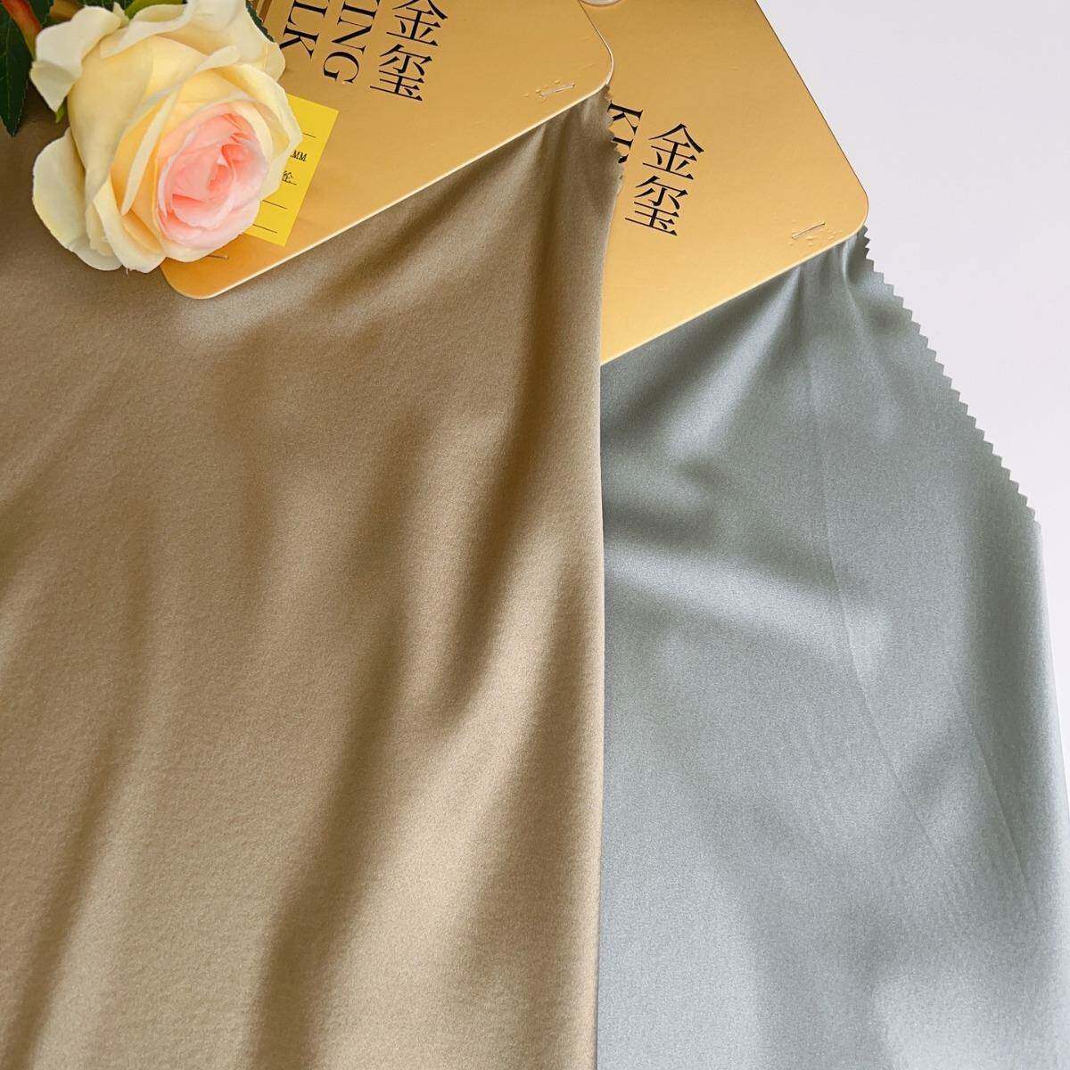 22mm料素绉10门幅14KDP00桑蚕丝缎布现货直销服装枕套真丝面料