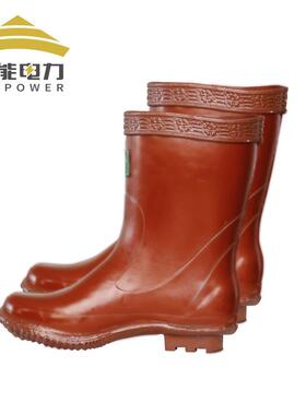 金能电14805力2电5kv高压绝缘靴防电橡胶靴工防触护绝缘雨靴中筒