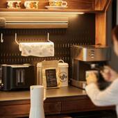 北美黑胡桃木餐边柜可旋转餐桌隐藏式 一体靠墙实木边柜客厅吧台柜