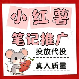 小红xhs书推流代投小红薯推广笔记投放作品xhs运营推广推送