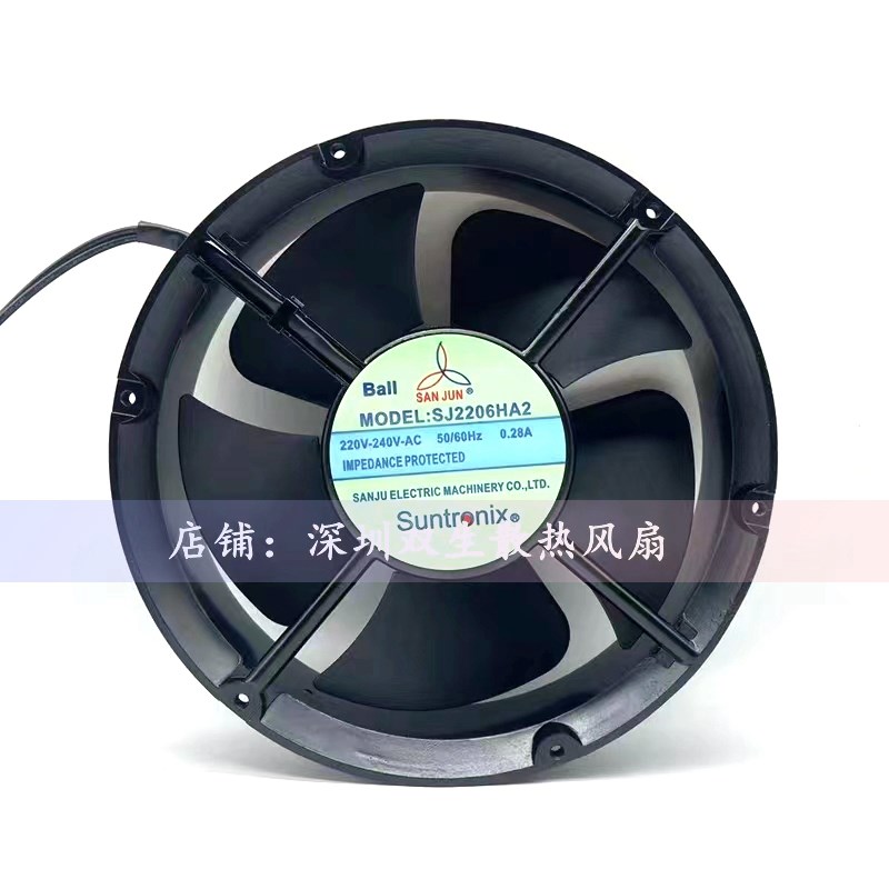 原装三巨 SJ2206HA2  22060 220V 0.28a  20cm圆形 机柜 散热风扇
