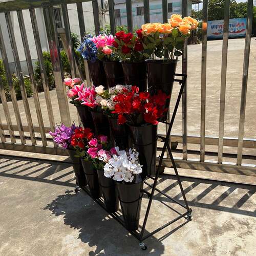 花展示架花20230809店用脚摆摊落地花桶用品婚庆座花篮高底置物架