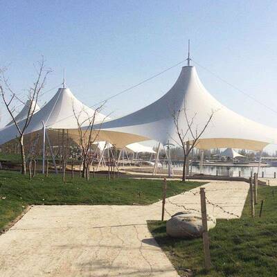 张拉膜结WF-00674造景观棚户外公园景遮阳区棚遮雨棚广构场艺术型