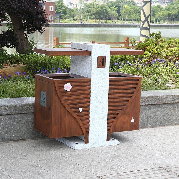 厂家户外景分区类垃双桶大垃XTM圾箱号物业圾小区创意垃圾箱