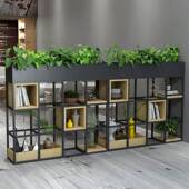 创意室内铁艺多层物架家用置实木装 饰玄关厅oi2018.1隔断架客简易