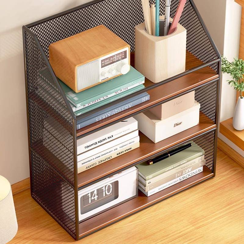 桌面子置物书架客厅简易架书桌收纳多层架办公室卧室20231225桌小