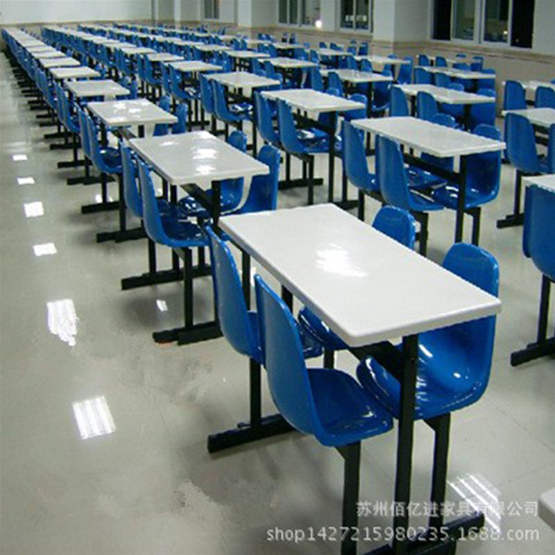 工厂批发餐厅分体快餐桌椅组合 学校食堂学生员工吃饭餐桌椅组合