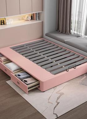 小户型床头无榻储榻米床纳实木床抽屉收床箱体GWN物床落地无靠背