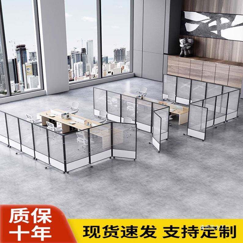 工亚力透明屏风隔板动办公室克可NNF折叠移屏风隔断厂车间活动墙