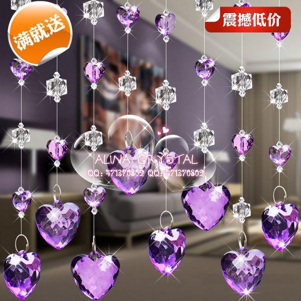 水晶客厅玄关隔断帘免过道F95TJJ68装饰帘门珠帘卧室卫生间珠链挂