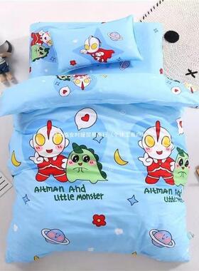 纯棉幼儿被子三午件套含芯六件褥套儿EKT童入园午睡休被园垫加厚