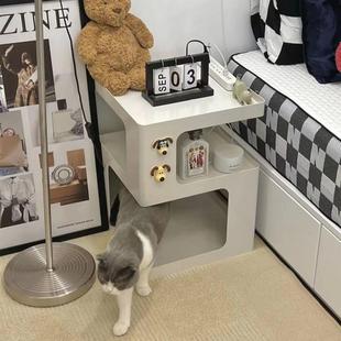 卧室床柜现代简茶几轻奢创厅DER6意床头客约沙头发边柜网红置物架