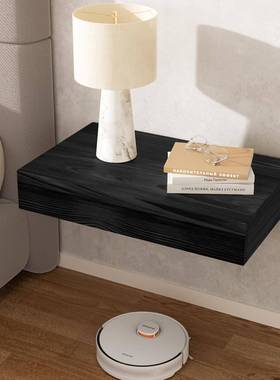 2pcs抽ZZK屉床头浮置动置置物架室一字隔板木质物架简卧约台灯物