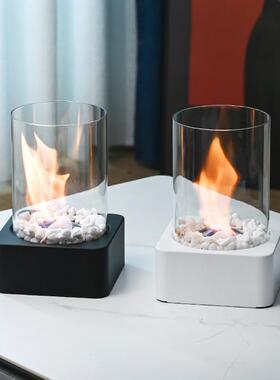 酒精壁炉户外便携小火便炉室内面装饰灯携式火桌CMW真坑便携取暖