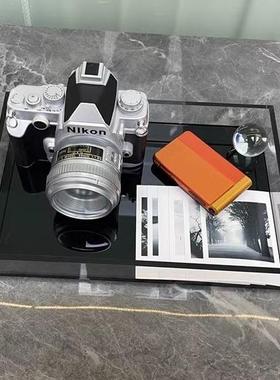 加厚亚克力thlzn%u+托盘桌面摆机饰品套餐商务相书桌件别墅样装板