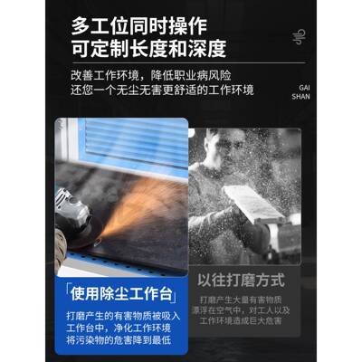 打磨除尘工作台动式脉冲抛吸尘台属去金HUN毛刺光滤筒式粉尘移收