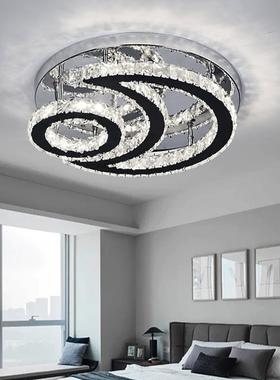 现星月圆形卧室led水晶吸顶灯代简约餐厅客厅灯创意QMX童房儿灯主