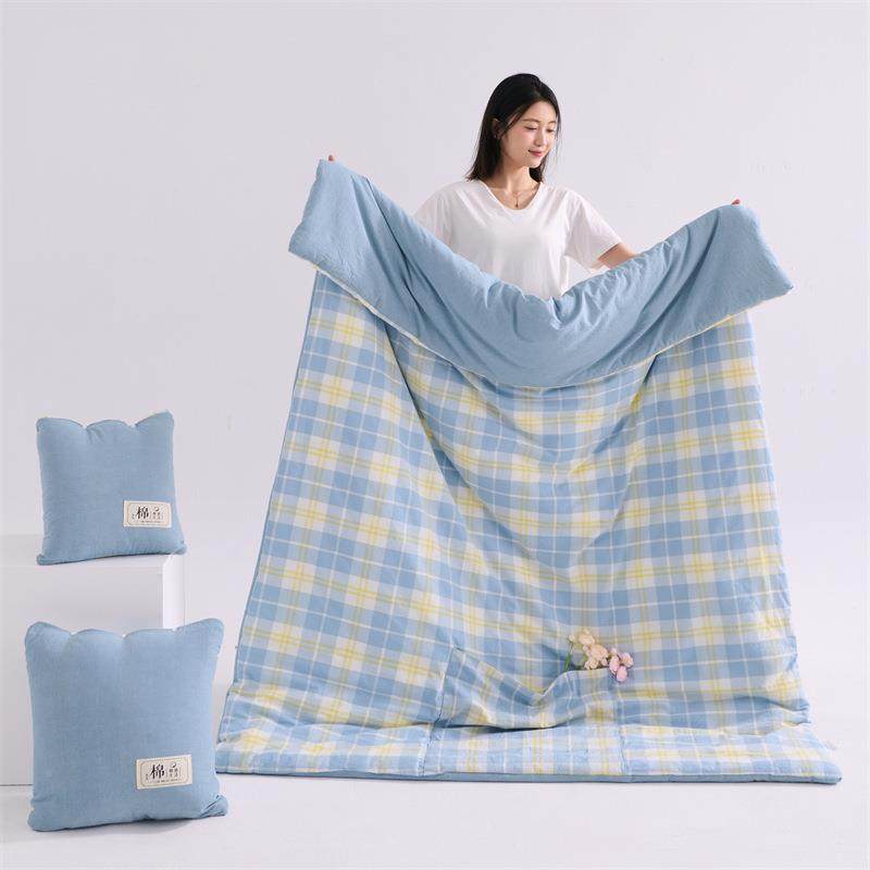 色织水枕洗棉全棉抱枕被两JMJ用二合一车用子靠睡午毯子加厚枕头,居家布艺,抱枕被,淘宝优惠券,粉丝福利购,淘宝优惠卷